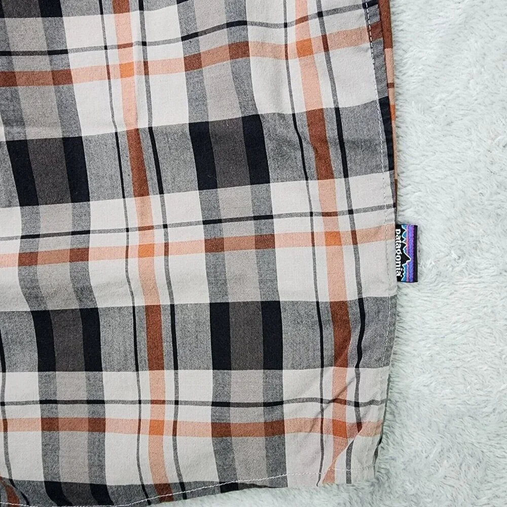 Patagonia Shirt Men Medium Plaid Organic Cotton Long Sleeve Casual Preppy Office